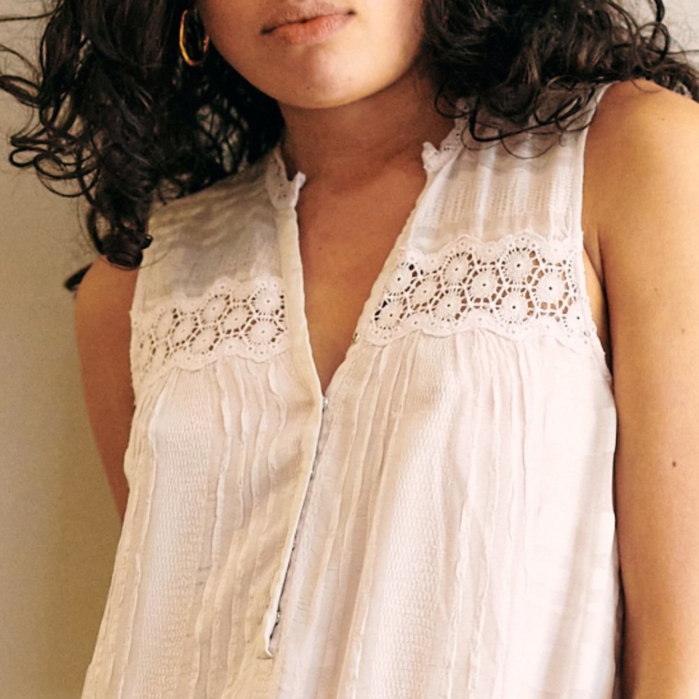 New Silk Rebecca Taylor blush lace babydoll 4 - Picture 4 of 10